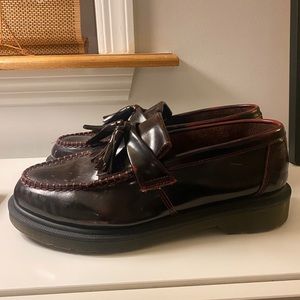 Doc Marten Adrian Arcadia Tassel Loafers in Oxblood